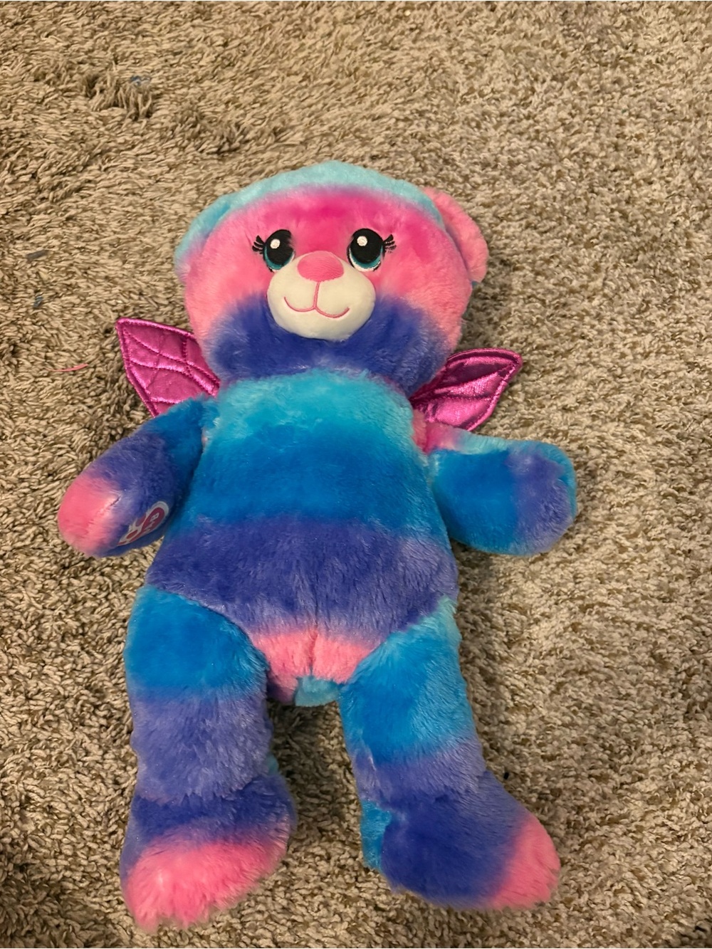 Build-A-Bear Rainbow Fairy Plush - Pink, Blue & Purple